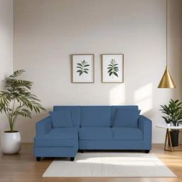 Trevi Aristocrat Velvet LHS 5 Seater Sectional Sofa (Baltic Blue)-picture-30
