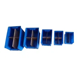 Avsar Plastic Multisize Blue FPO Crate Bin 5 To 45 with Verticle & Horizontal Partition (Pack of 5)-picture-14