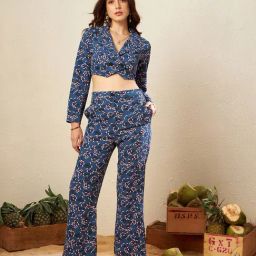 KASSUALLY Blue & Pink Printed Co-Ord Set-image-18