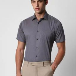 Van Heusen Grey Cotton Regular Fit Printed Shirts-image-68