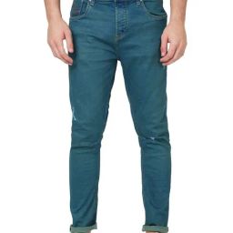 Spykar Green Cotton Regular Fit Distressed Jeans-image-42