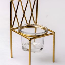 LETSBOHO Gold-Toned 2 Pieces Chair Tea Light Candle Holder-image-50