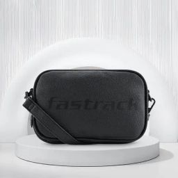 Fastrack Black Textured Medium Sling Handbag-73