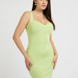 Guess Green Solid Sleeveless Dress-image-92
