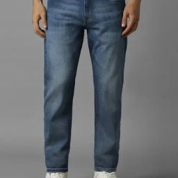 Louis Philippe Blue Cotton Regular Fit Jeans-picture-40