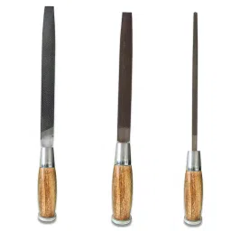 AMB 6 inch (152.4 mm) Flat Half Round File Tool With Wooden Handle, AZWFHR6_1 (Set of 3)-39
