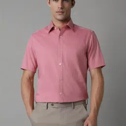 Louis Philippe Pink Cotton Regular Fit Shirt-picture-13