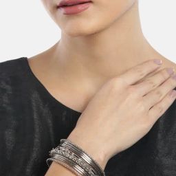 YouBella Silver Plated Stylish Traditional Bangle-image-81