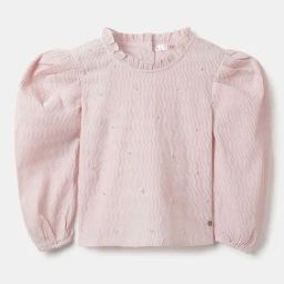 Elle Girls Baby Pink Cotton Embroidery Full Sleeves 1 Top-image-53