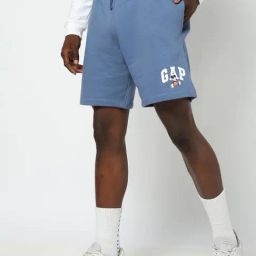 GAP Blue Regular Fit Graphic Shorts-image-88