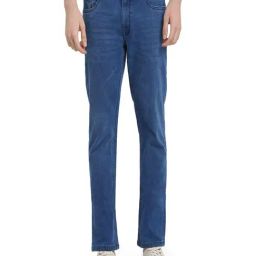 Parx Dark Blue Cotton Blended Slim Fit Jeans-picture-29