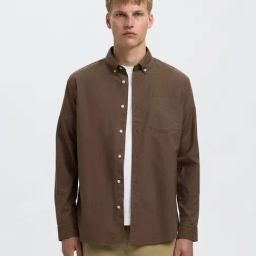 selected homme Selected Brown Cotton Regular Fit Shirt-picture-21