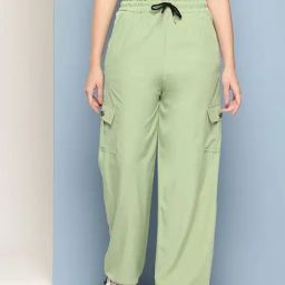 Aarika Light Green Polyester Solid Pants-picture-32