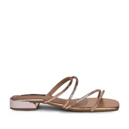 Bata Women's Gold Casual Sandals-picture-4