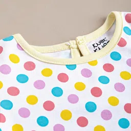 Hopscotch Girls Yellow Pure Cotton Clothing Set-picture-15