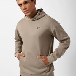 Reebok Khaki Regular Fit Hooded Sweatshirt-picture-21