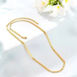 Zavya 925 Silver Stylish Gold Plated Chain for Men-image-58