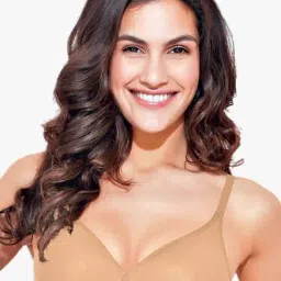 Enamor Beige Non Wired Padded T-Shirt Bra-21