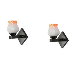 1ST TIME Orange & White Glass Traditional Cylinder Shaped Wall Lamp-picture-27
