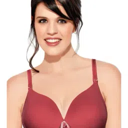 Enamor Maroon Non Wired Padded T Shirt Bra-18
