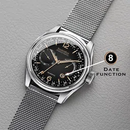 DOUBLERUN Men Dial & Bracelet Style Straps Analogue Multi Function Watch H05N8003 image 2