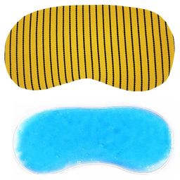 Jenna Sleeping Eye Mask With Cooling Gel MultiLine Print - Yellow-image-80