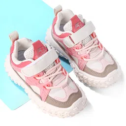 Oh! Pair Slip On Sneakers with Velcro Closure - Pink-picture-1