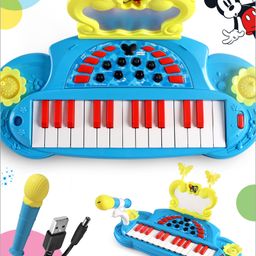 Babyhug Premium Dinsney Musical Piano With Mike | 2 Songs & 25 Tunes - Blue-22