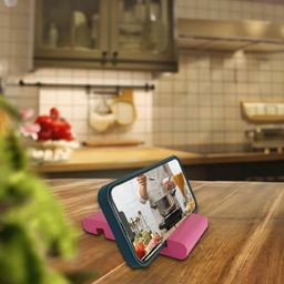 CRAFTSLANE Handcrafted Wooden Mobile Stand, Cell Phone Stand for Office Desk for Home for Table Portable Compact & Lightweight Hands-Free Viewing All Smartphones & iPhone (Hot Pink, Pack of 1)-20