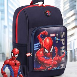 Bonfino Marvel School Backpack with Water Resistance & Spider-man Print Blue - Height 16 Inches-3