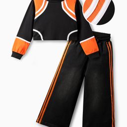OLLINGTON ST. Cotton Sinker Knit Full Sleeves High Neck Top & Denim Pant with Tape Design - Black-image-15