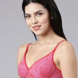 Enamor Abstract Medium Coverage Lightly Padded Non-Wired Bra image 3