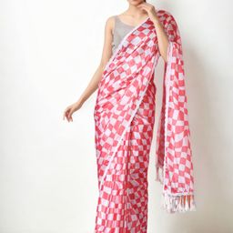 KALINI Checked Saree-image-38