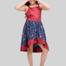 BEING NAUGHTY Girls Floral Printed Shoulder Straps Fit & Flare Dress-image-71