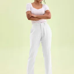 Go Colors Women Tapered Fit Mid-Rise Trousers-image-88