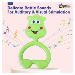 Toyshine Pack of 3 Rattle Set with Teethers for New Born Babies Non-Toxic - Multicolor image 5