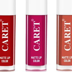 CARET ORGANIC Set Of 3 Super-Pigmented Liquid Matte Lipsticks - 2 ml Each - 3-5-6 image 2
