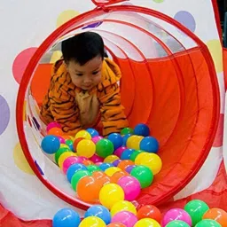 jayaansh traders 3 in 1 Rainbow Ball pool Tunnel With 20 Multi colour Balls… image 3