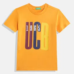 United Colors of Benetton Boys Pure Cotton Brand Logo T-shirt-image-49