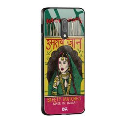DailyObjects Green & Pink Umrao Jaan Matchbox OnePlus 7 Glass Case image 2