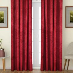 Romee Eyelet Maroon Door Curtains (7 ft.) - Set of 2-image-43