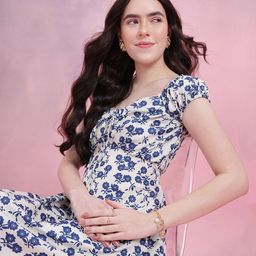 DressBerry Tie-Up Neck Floral Print Empire Dress-picture-10
