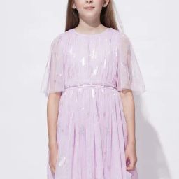 Vero Moda Girls Purple Printed Dress-image-74