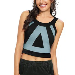 sanjana  silk SANJANA SILK Print Boxy Crop Top-picture-29
