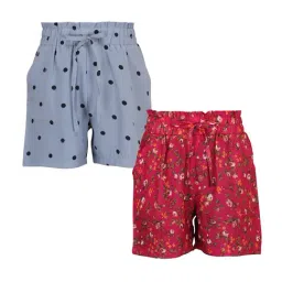 Cutecumber Kids Blue & Red Printed Shorts (Pack of 2)-image-43