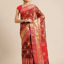 Banarasi Silk Works  Woven Saree with Blouse-picture-39