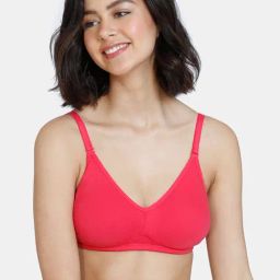 Zivame Red Non Wired Non Padded Full Coverage Bra-image-24