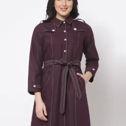 Office & You Purple Full Sleeves Coat-43