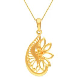 Malabar Gold and Diamonds 22k Gold Floral Pendant without Chain for Women-image-85