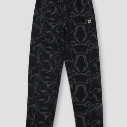 Gini & Jony Kids Black Cotton Printed Trackpants-image-80
